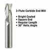 Gs Tooling 1/2" Diameter x 1/2" Shank 3-Flute Regular Length Blue Series Carbide End Mills 101099